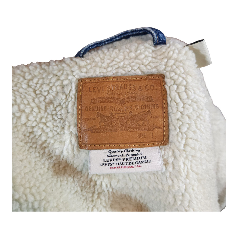 Levi's Original Sherpa Fleece Denim Trucker Jacke… - image 5